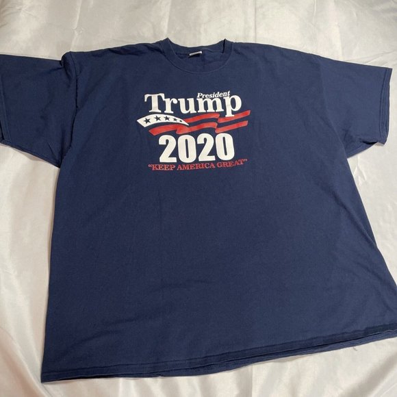 President Trump 2020 KEEP AMERICA GREAT Navy Blue Cotton Porch And Company 4XL - Picture 2 of 6